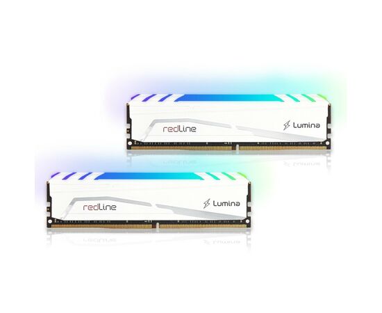 Модуль пам'яті для комп'ютера DDR4 16GB (2x8GB) 3600 MHz Redline Lumina RGB White Mushkin (MLB4C360JNNM8GX2)