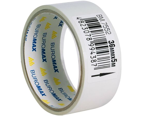 Скотч Buromax двухсторонний на бумажной основе 36 мм х 5 м (BM.7552), изображение 2 Скотч Buromax двухсторонний на бумажной основе 36 мм х 5 м (BM.7552), изображение 2