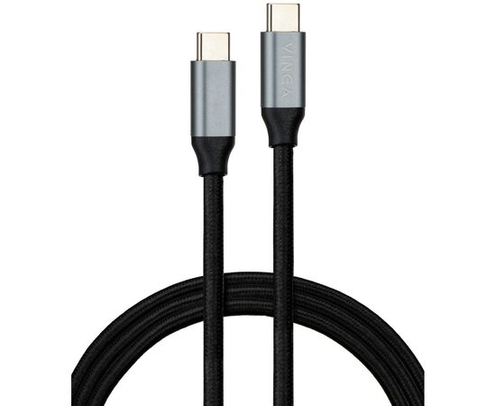 Дата кабель USB-C to USB-C 1.5m USB3.2 Gen2 100W 10GBps Nylon Vinga (VCPDCU3215)