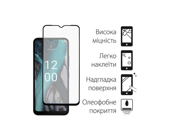 Стекло защитное Dengos Full Glue Nokia C22 (black) (TGFG-305), изображение 2 Стекло защитное Dengos Full Glue Nokia C22 (black) (TGFG-305), изображение 2