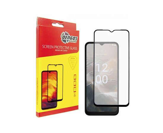 Стекло защитное Dengos Full Glue Nokia C32 (black) (TGFG-306)