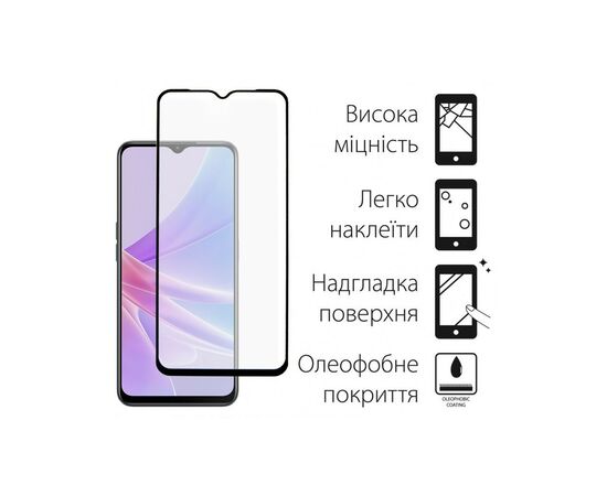 Стекло защитное Dengos Full Glue Oppo A78 5G (black) (TGFG-298), изображение 2 Стекло защитное Dengos Full Glue Oppo A78 5G (black) (TGFG-298), изображение 2
