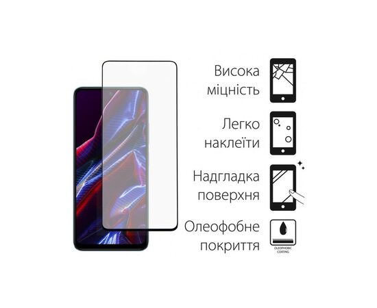 Стекло защитное Dengos Full Glue Poco X5 5G (black) (TGFG-302), изображение 2 Стекло защитное Dengos Full Glue Poco X5 5G (black) (TGFG-302), изображение 2