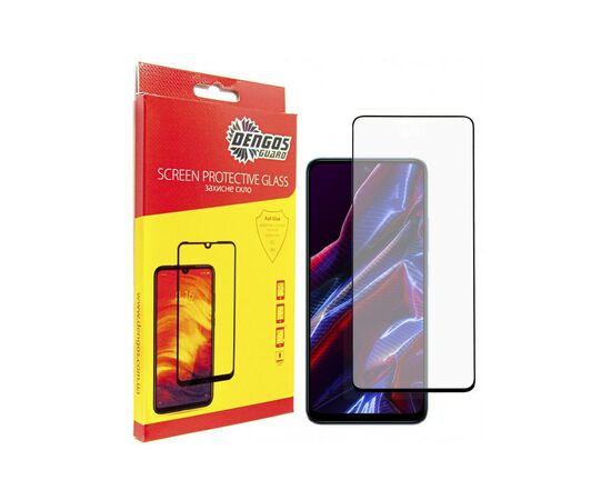Скло захисне Dengos Full Glue Poco X5 5G (black) (TGFG-302)