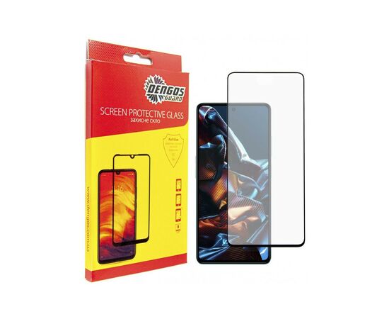 Стекло защитное Dengos Full Glue Poco X5 Pro 5G (black) (TGFG-303)