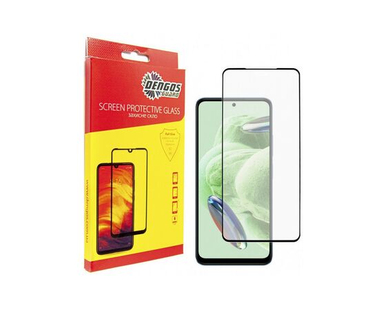 Стекло защитное Dengos Full Glue Xiaomi Redmi Note 12 5G (black) (TGFG-308)