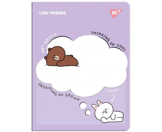Папка с файлами Yes А4 с 20 файлами Line Friends с карманом (492102)