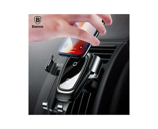 Зарядное устройство Baseus Metal Wireless Charger Gravity Car MountTarnish (WXYL-B (676867), изображение 7 Зарядное устройство Baseus Metal Wireless Charger Gravity Car MountTarnish (WXYL-B (676867), изображение 7