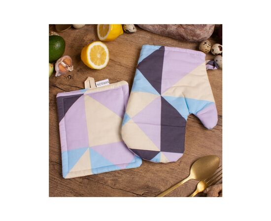 Кухонна прихватка MirSon Набір №7001 бязь прихватка 17х17 см + рукавичка-прихватка 27х17 см (2200006772682), зображення 2 Кухонна прихватка MirSon Набір №7001 бязь прихватка 17х17 см + рукавичка-прихватка 27х17 см (2200006772682), зображення 2