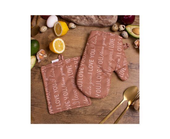 Кухонна прихватка MirSon Набір №7002 бязь прихватка 17х17 см + рукавичка-прихватка 27х17 см (2200006772699), зображення 2 Кухонна прихватка MirSon Набір №7002 бязь прихватка 17х17 см + рукавичка-прихватка 27х17 см (2200006772699), зображення 2