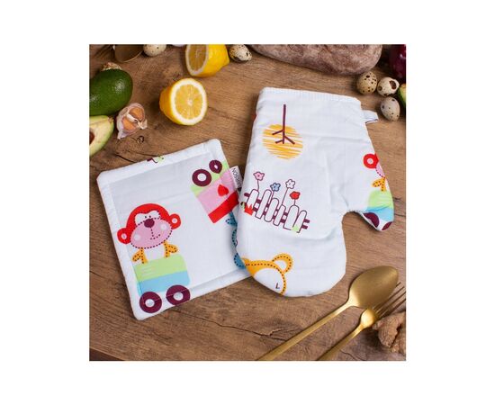 Кухонна прихватка MirSon Набір №7003 бязь прихватка 17х17 см + рукавичка-прихватка 27х17 см (2200006772705), зображення 2 Кухонна прихватка MirSon Набір №7003 бязь прихватка 17х17 см + рукавичка-прихватка 27х17 см (2200006772705), зображення 2