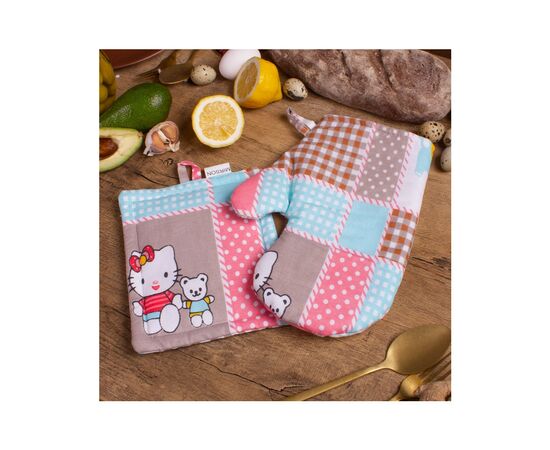 Кухонна прихватка MirSon Набір №7005 бязь прихватка 17х17 см + рукавичка-прихватка 27х17 см (2200006772729), зображення 2 Кухонна прихватка MirSon Набір №7005 бязь прихватка 17х17 см + рукавичка-прихватка 27х17 см (2200006772729), зображення 2