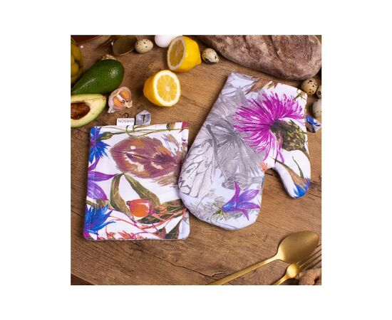 Кухонна прихватка MirSon Набір №7009 бязь прихватка 17х17 см + рукавичка-прихватка 27х17 см (2200006772767), зображення 2 Кухонна прихватка MirSon Набір №7009 бязь прихватка 17х17 см + рукавичка-прихватка 27х17 см (2200006772767), зображення 2