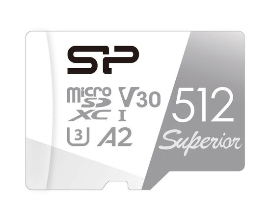 Карта памяти Silicon Power 512Gb microSDXC class10 UHS-I Superior Color 100R/80W+adapt (SP512GBSTXDA2V20SP)