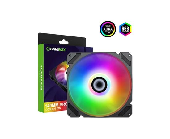 Кулер для корпуса Gamemax FN-14Rainbow-C9, изображение 4 Кулер для корпуса Gamemax FN-14Rainbow-C9, изображение 4
