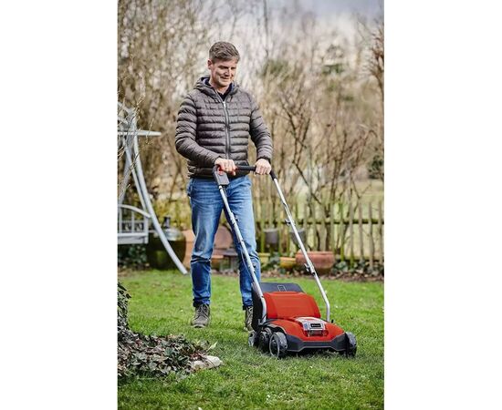 Аэратор Einhell скарификатор GC-SC 18/28 Li-Solo, 18 В, 28 см, ножи 12 шт, 6.65 кг (без АКБ и ЗУ) (3420604), изображение 2 Аэратор Einhell скарификатор GC-SC 18/28 Li-Solo, 18 В, 28 см, ножи 12 шт, 6.65 кг (без АКБ и ЗУ) (3420604), изображение 2
