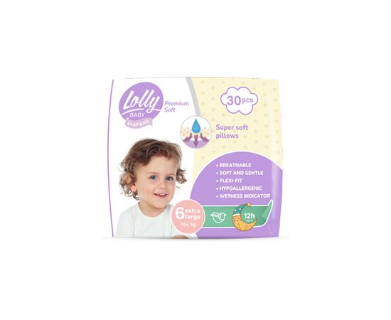 Підгузок Lolly Premium Soft 6 (16+ кг) 30 шт (4820174981068)