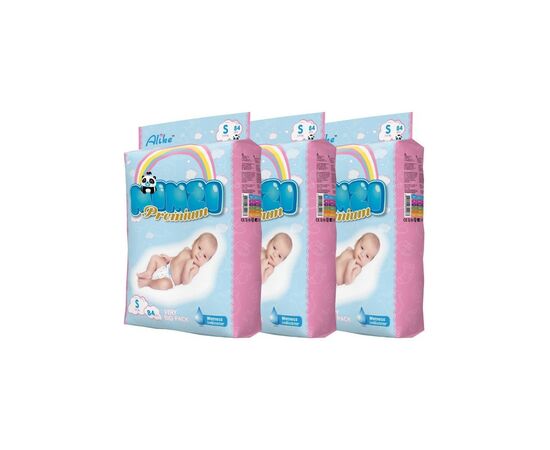Подгузники Mimzi Premium S 3-6 кг 84 шт. 1 + 1 3 пачки (MDS3) (4820209800166)