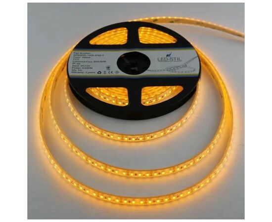 Світлодіодна стрічка LED-STIL 9,6 Вт/м 2835 120 діодів IP68 12 Вольт 70 lm ЖОВТИЙ (DFN2835-120A-IP68-Y), зображення 4 Світлодіодна стрічка LED-STIL 9,6 Вт/м 2835 120 діодів IP68 12 Вольт 70 lm ЖОВТИЙ (DFN2835-120A-IP68-Y), зображення 4