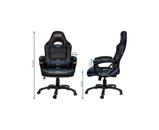 Кресло игровое Gamemax GCR07-Nitro Concepts Black (GCR07 Black), изображение 5 Кресло игровое Gamemax GCR07-Nitro Concepts Black (GCR07 Black), изображение 5