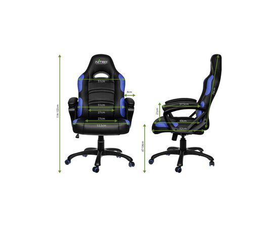 Кресло игровое Gamemax GCR07-Nitro Concepts Blue (GCR07 Blue), изображение 8 Кресло игровое Gamemax GCR07-Nitro Concepts Blue (GCR07 Blue), изображение 8