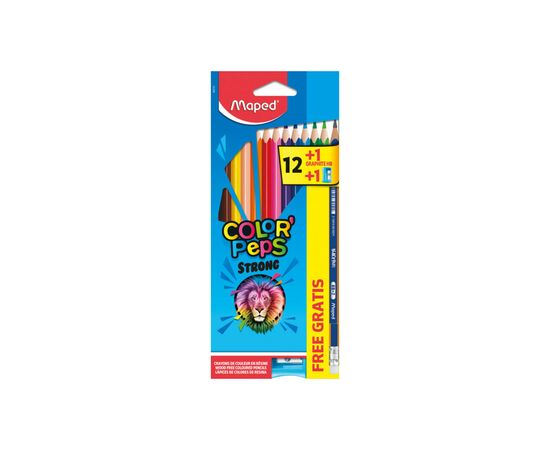 Карандаши цветные Maped STRONG X12+1 графит. карандаш + 1 чинка (MP.862723)