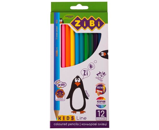Олівці кольорові ZiBi KIDS Line 12 кольорів (ZB.2414)