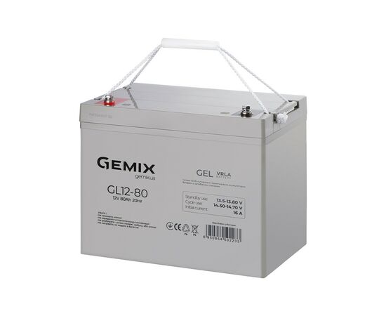 Батарея к ИБП Gemix GL 12V 80Ah (GL12-80), изображение 2 Батарея к ИБП Gemix GL 12V 80Ah (GL12-80), изображение 2