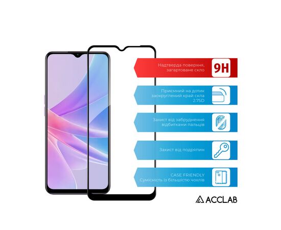 Скло захисне ACCLAB Full Glue Oppo A58 (1283126565144), зображення 3 Скло захисне ACCLAB Full Glue Oppo A58 (1283126565144), зображення 3