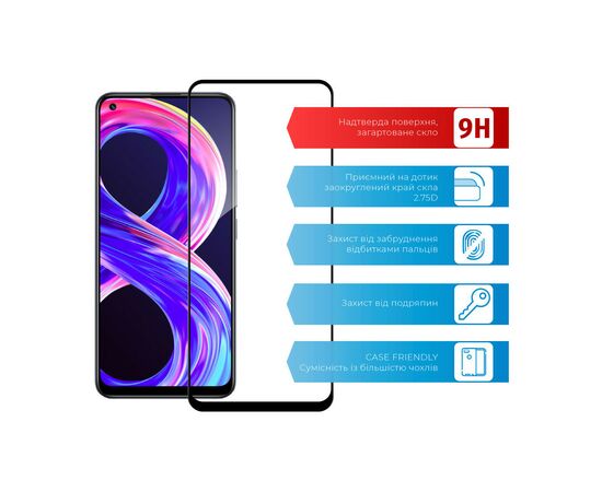 Скло захисне ACCLAB Full Glue Realme 8 Pro (1283126523212), зображення 3 Скло захисне ACCLAB Full Glue Realme 8 Pro (1283126523212), зображення 3