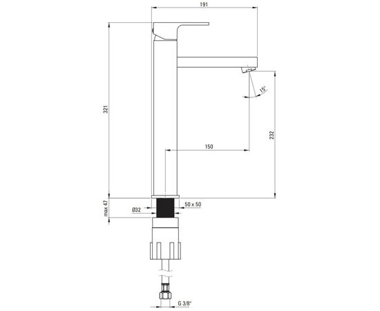 Смеситель Deante Anemon Bis (BCZ 021K), изображение 3 Смеситель Deante Anemon Bis (BCZ 021K), изображение 3