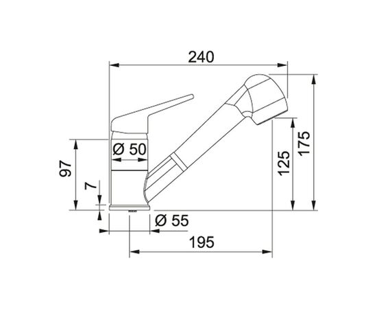 Смеситель Franke Novara Plus (115.0470.670), изображение 2 Смеситель Franke Novara Plus (115.0470.670), изображение 2