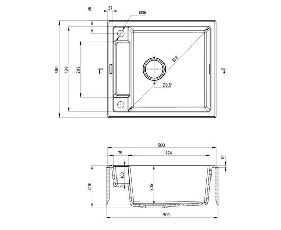 Мийка кухонна Deante Magnetic (ZRM S103), зображення 5