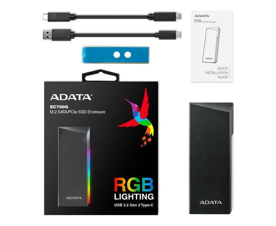 Карман внешний ADATA SSD ACC ENCLOSURE M.2 (AEC700GU32G2-CGY), изображение 8 Карман внешний ADATA SSD ACC ENCLOSURE M.2 (AEC700GU32G2-CGY), изображение 8