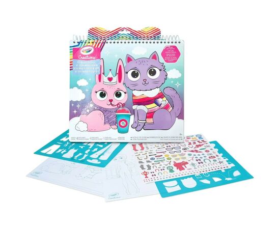 Набор для творчества Crayola Creations Pet Fashion Studio Раскраска с наклейками и трафар. 40 ст. (04-1173), изображение 2 Набор для творчества Crayola Creations Pet Fashion Studio Раскраска с наклейками и трафар. 40 ст. (04-1173), изображение 2