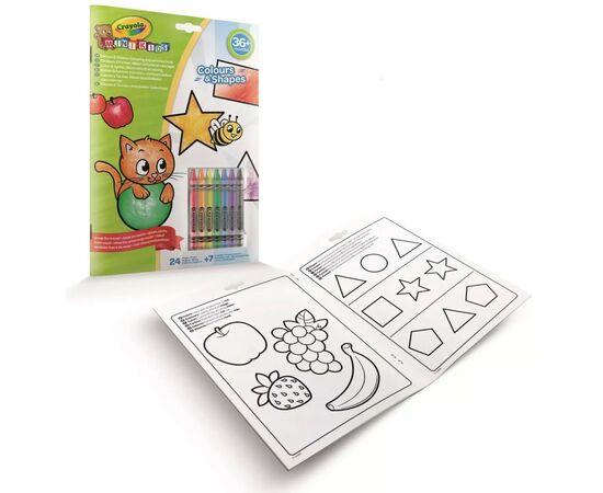 Набор для творчества Crayola Mini Kids Раскраска Цвета и формы 24 страницы (25-2727), изображение 2 Набор для творчества Crayola Mini Kids Раскраска Цвета и формы 24 страницы (25-2727), изображение 2