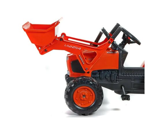 Веломобиль Falk 2060 AM KUBOTA трактор с прицепом и ковшом, красный (2060AM), изображение 3 Веломобиль Falk 2060 AM KUBOTA трактор с прицепом и ковшом, красный (2060AM), изображение 3
