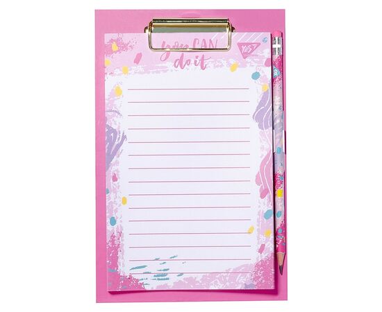 Бумага для заметок Yes To Do Hotch Potch, клипборд с магнитом, карандаш, блок 52 листа (170260), изображение 2