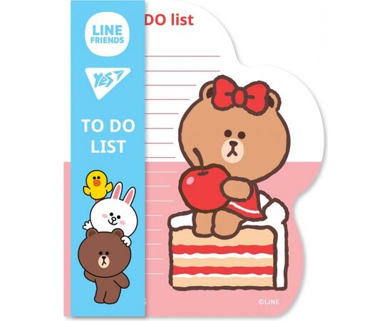 Бумага для заметок Yes To Do Line Friends girl планшет с магнитом, блок 52 листа (170326)