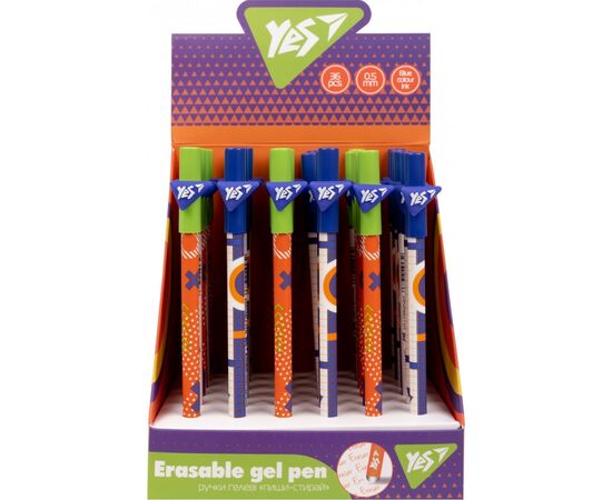 Ручка гелевая Yes пиши-стирай Erudite 0,5 мм, синяя в ассортименте (420400), изображение 3 Ручка гелевая Yes пиши-стирай Erudite 0,5 мм, синяя в ассортименте (420400), изображение 3