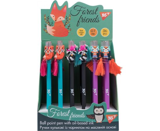 Ручка шариковая Yes Forest Friends 0,7 мм синяя (412073), изображение 5 Ручка шариковая Yes Forest Friends 0,7 мм синяя (412073), изображение 5