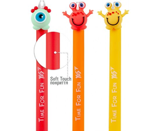 Ручка шариковая Yes Funny monsters автоматическая 0,7 мм синяя (412006), изображение 4 Ручка шариковая Yes Funny monsters автоматическая 0,7 мм синяя (412006), изображение 4