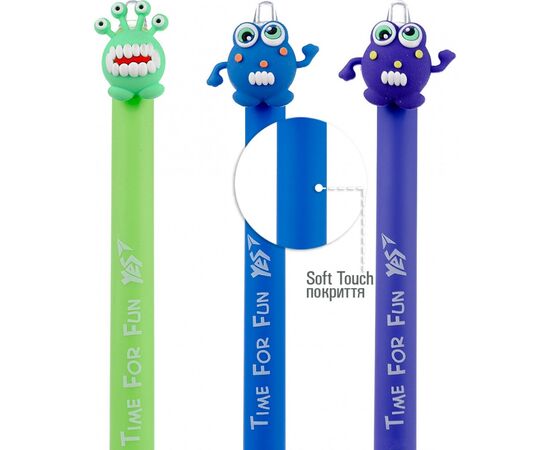 Ручка шариковая Yes Funny monsters автоматическая 0,7 мм синяя (412006), изображение 5 Ручка шариковая Yes Funny monsters автоматическая 0,7 мм синяя (412006), изображение 5