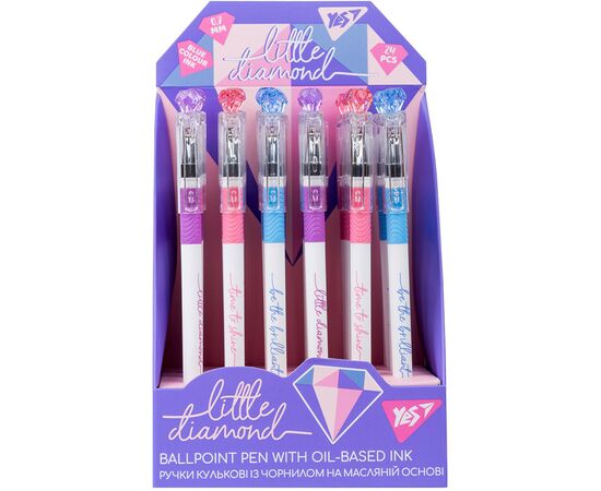 Ручка шариковая Yes Little diamond 0,7 мм синяя (412072), изображение 5 Ручка шариковая Yes Little diamond 0,7 мм синяя (412072), изображение 5