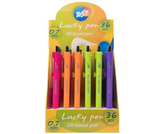 Ручка шариковая Yes Lucky Pen автоматическая 0,7 мм синяя (411967), изображение 3 Ручка шариковая Yes Lucky Pen автоматическая 0,7 мм синяя (411967), изображение 3
