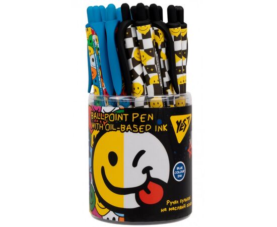 Ручка шариковая Yes Melt Smile автоматическая 0,7 мм синяя (412127), изображение 3 Ручка шариковая Yes Melt Smile автоматическая 0,7 мм синяя (412127), изображение 3
