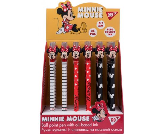 Ручка кулькова Yes Minnie Mouse 0,7 мм синя (412078), зображення 5 Ручка кулькова Yes Minnie Mouse 0,7 мм синя (412078), зображення 5