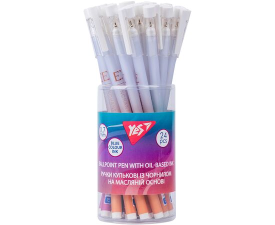 Ручка кулькова Yes Ombre 0,7 мм синя (412000), зображення 4 Ручка кулькова Yes Ombre 0,7 мм синя (412000), зображення 4