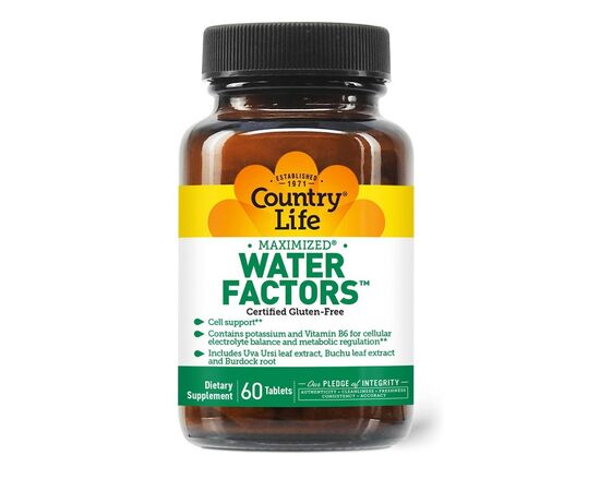 Витаминно-минеральный комплекс Country Life Баланс жидкости, Water Factors, 60 таблеток (CLF4985)