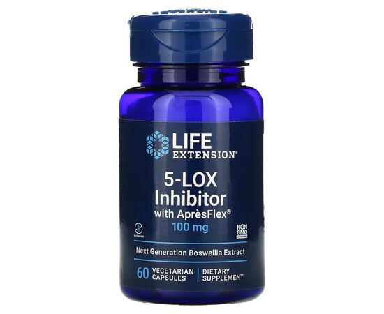 Витаминно-минеральный комплекс Life Extension Ингибитор 5-LOX, Экстракт босвелии, 100 мг, 5-LOX Inhibitor with ApresFle (LEX-16396)